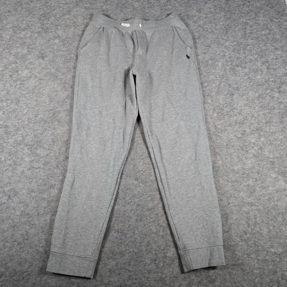 Polo Ralph Lauren Boys Gray Fleece Pony Logo Jogger Sweatpants L 14-16